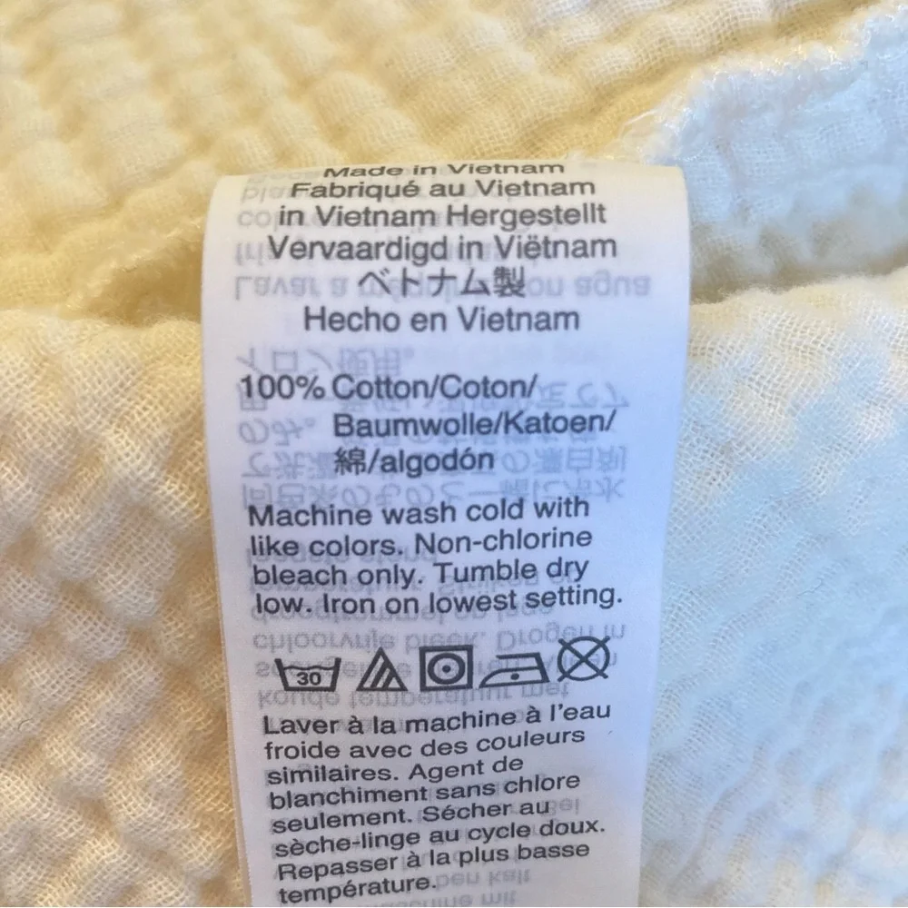 MADEWELL Cream Gauze V Neck Short Sleeve Top - Picture 7 of 9